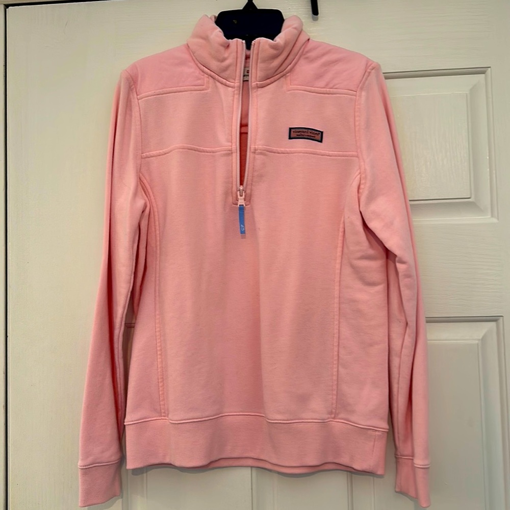 Vineyard Vines terry zip top pink xs